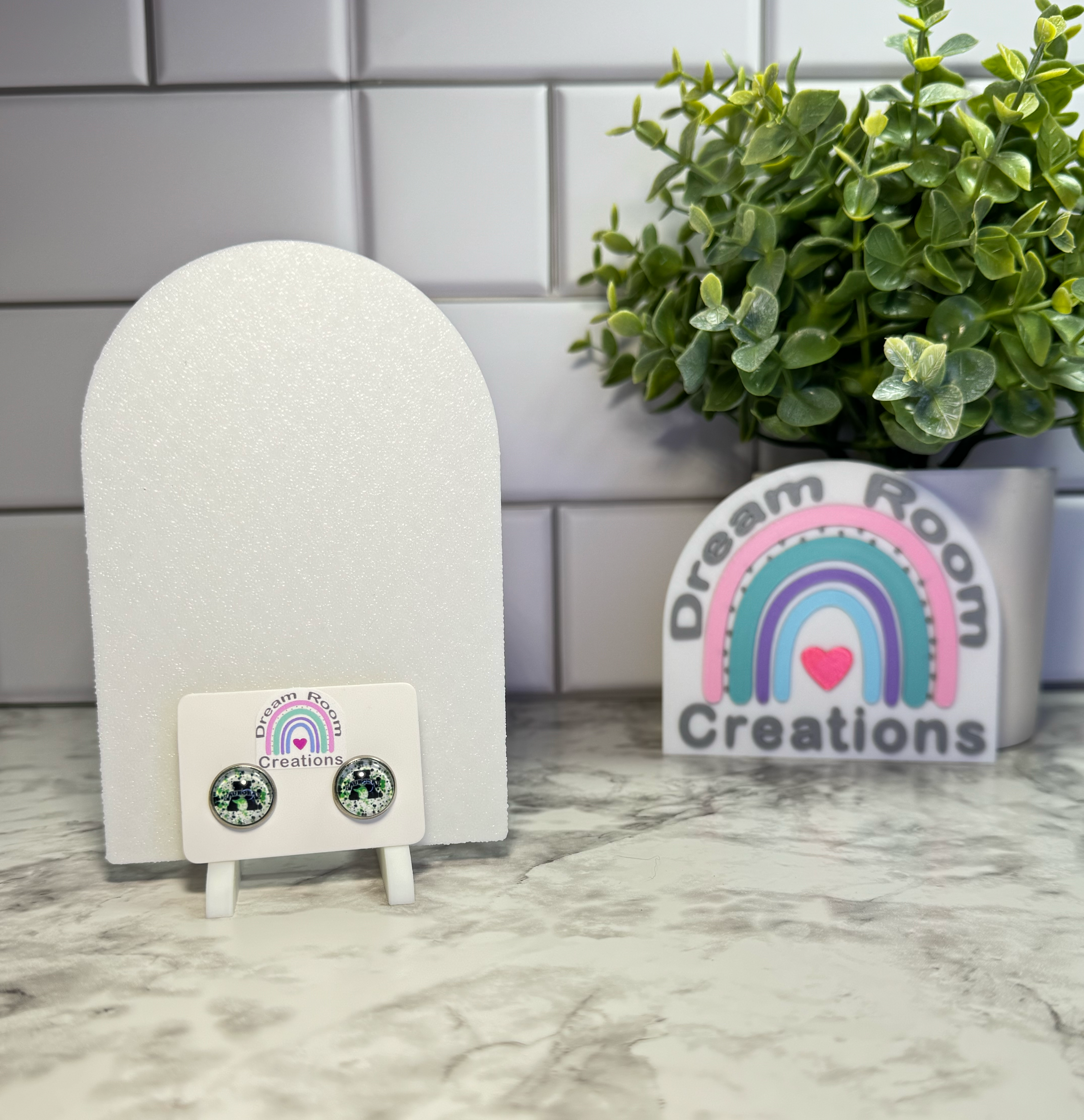 Aurora Stud Earrings Polka Dots