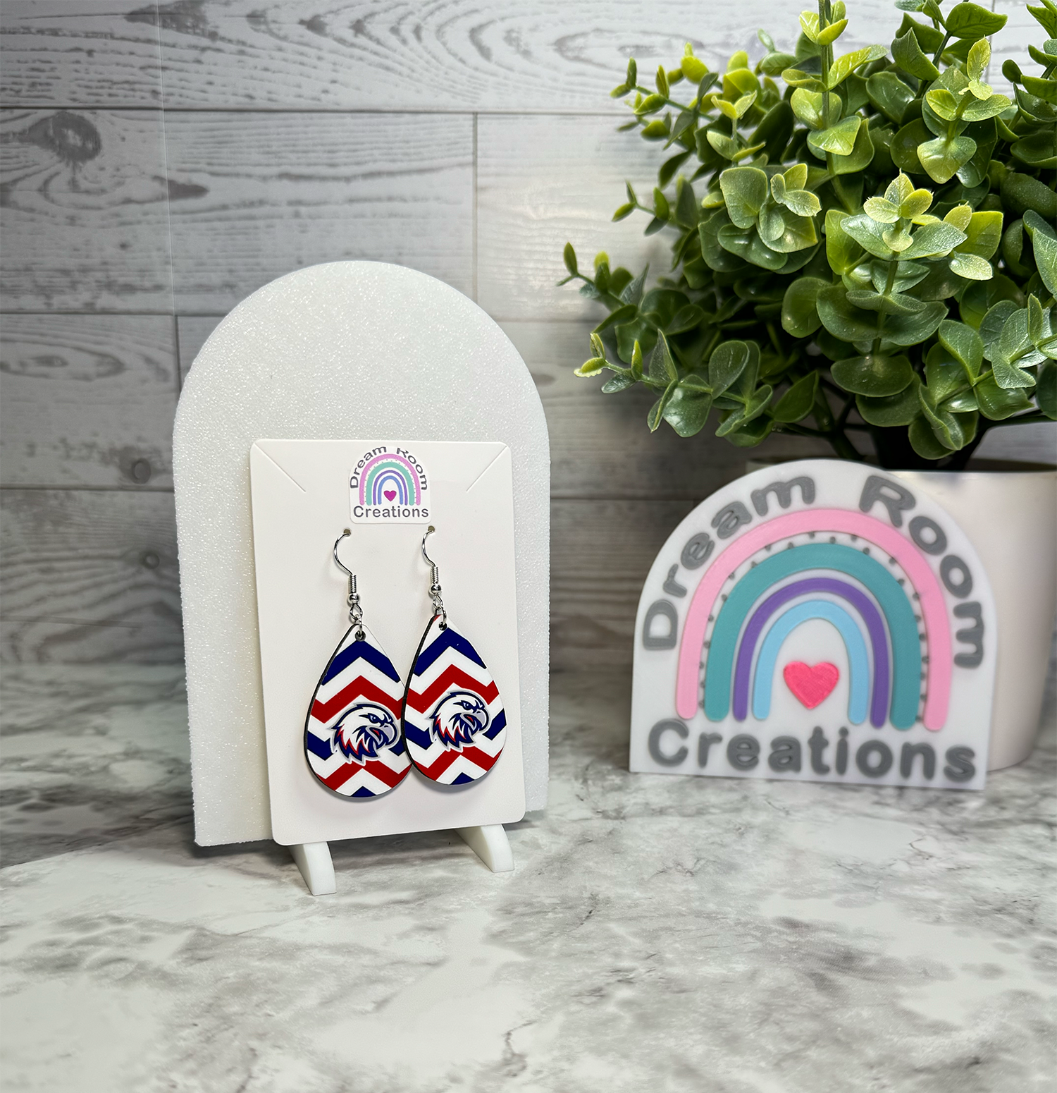 Liberty Benton Chevron Teardrop Earrings