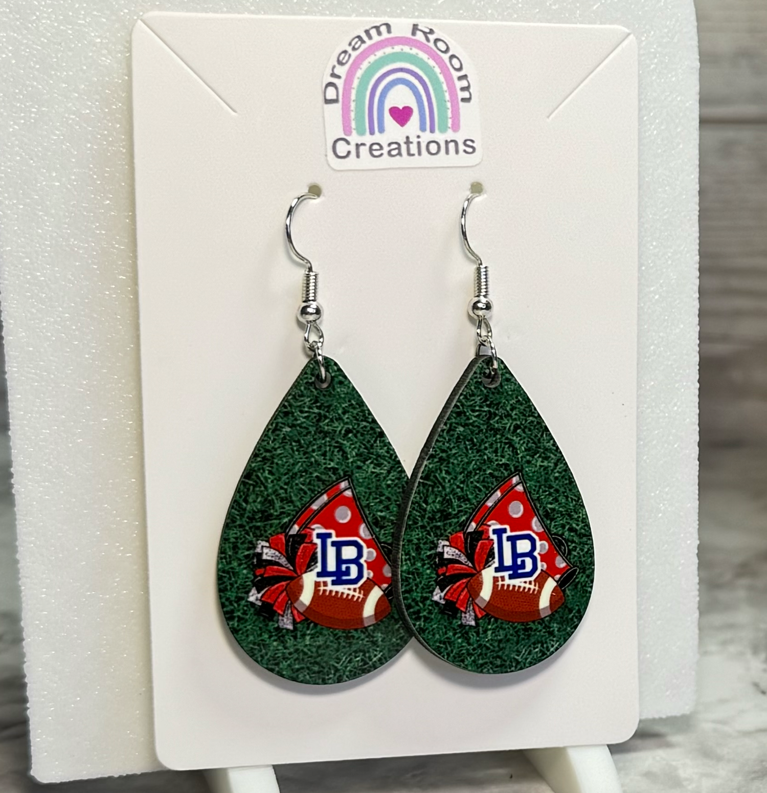 Liberty Benton Football Cheer Teardrop Earrings