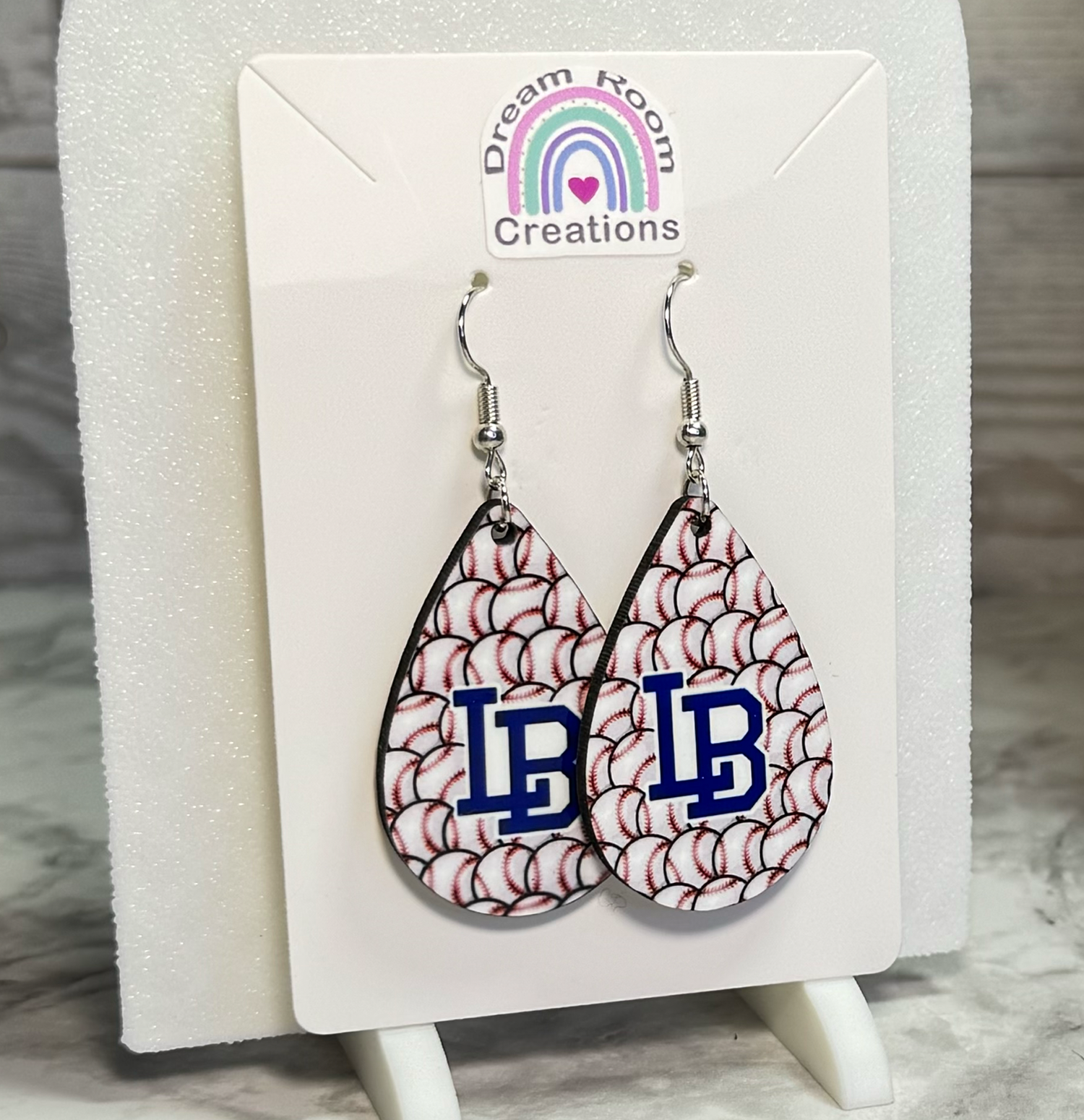 Liberty Benton LB Baseball Teardrop Earrings
