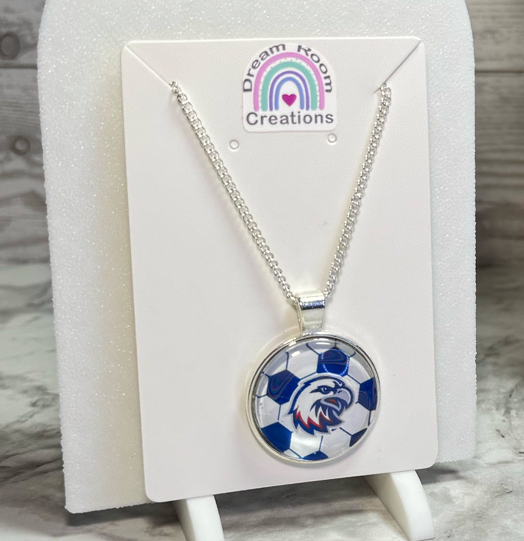 Liberty Benton Soccer Glass Necklace