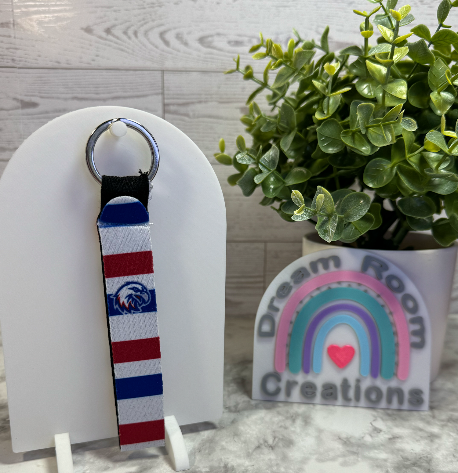 Liberty Benton Stripes Wrist Strap Keychain