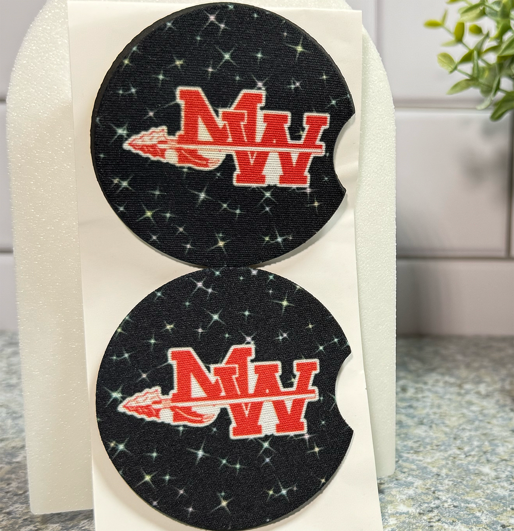 Mohawk Black Flares Car Coasters
