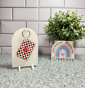 Mohawk Double Sided Rectangle Dots Keychain