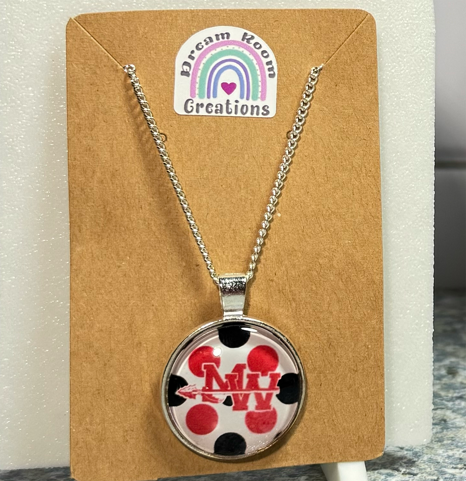 Mohawk Big Dots Glass Necklace