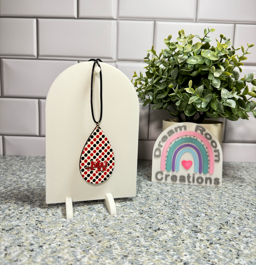 Mohawk Dots Teardrop Necklace