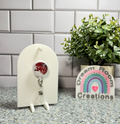 Mohawk Glitter Milkyway White Badge Reel