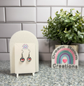 Mohawk Volleyball Glass Dangle Earrings