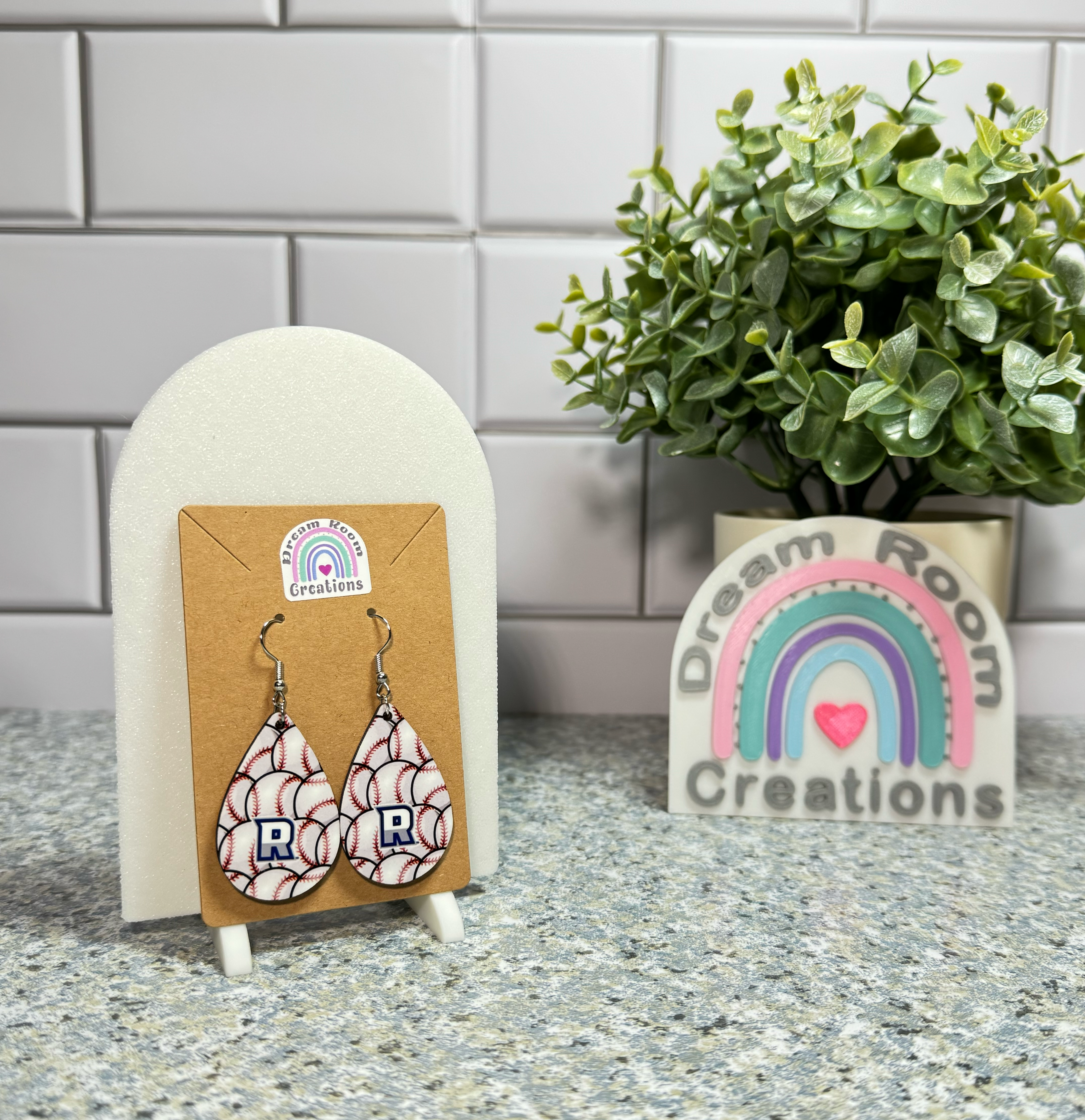 Riverdale Baseball Teardrop Earrings