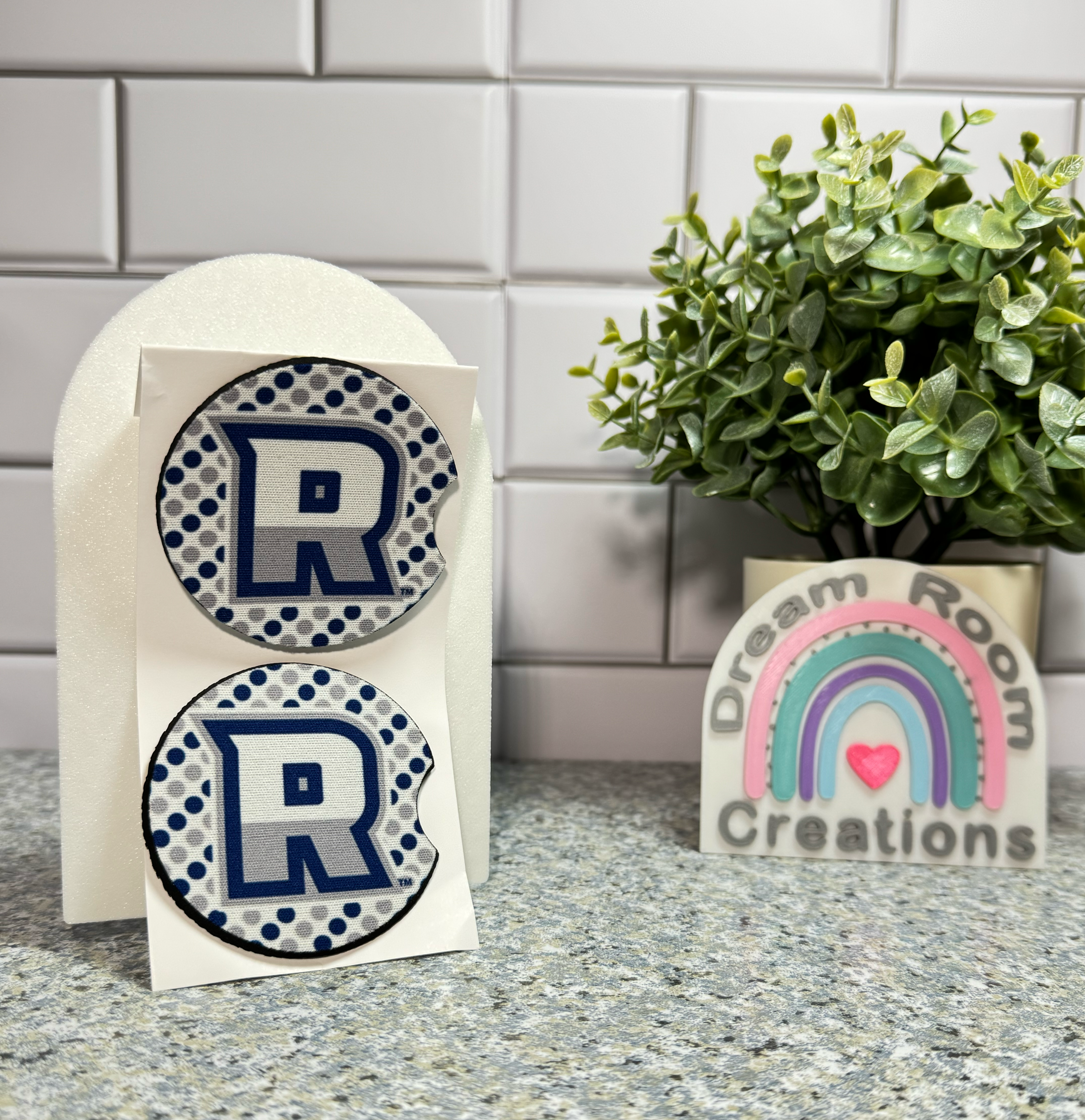 Riverdale Polka Dots Car Coasters
