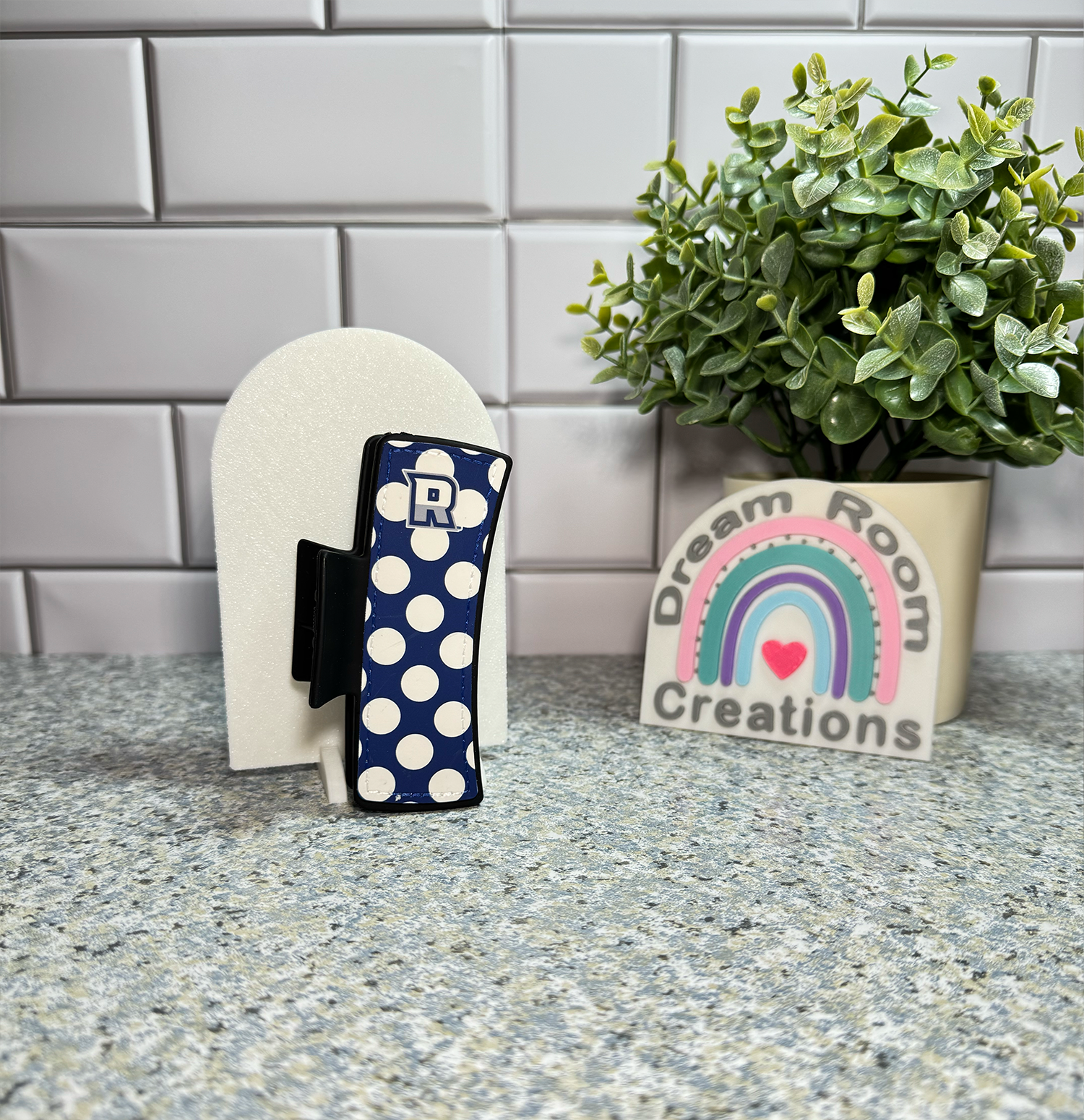 Riverdale Hair Clip Blue & White Dots