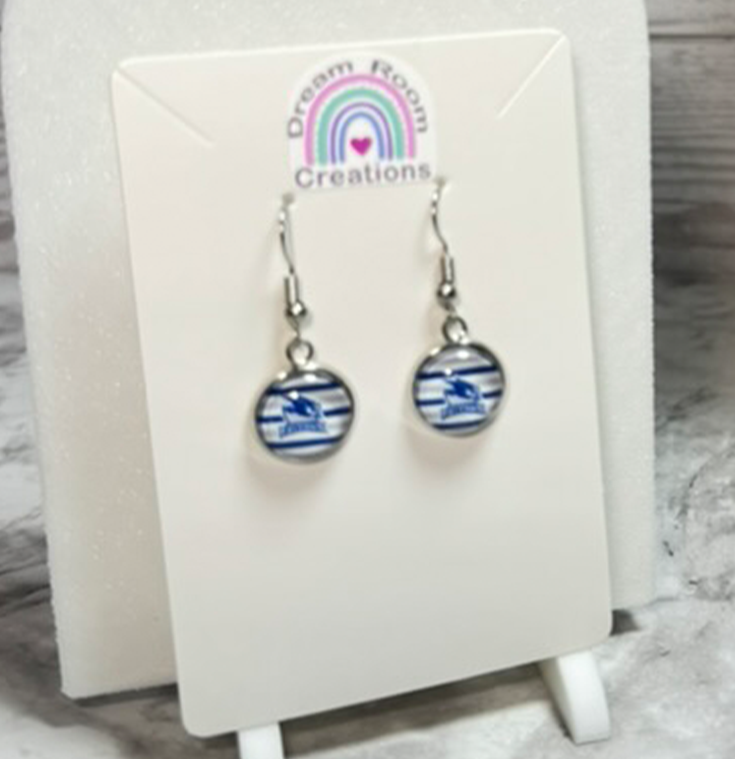 Riverdale Falcons Stripes Glass Dangle Earrings