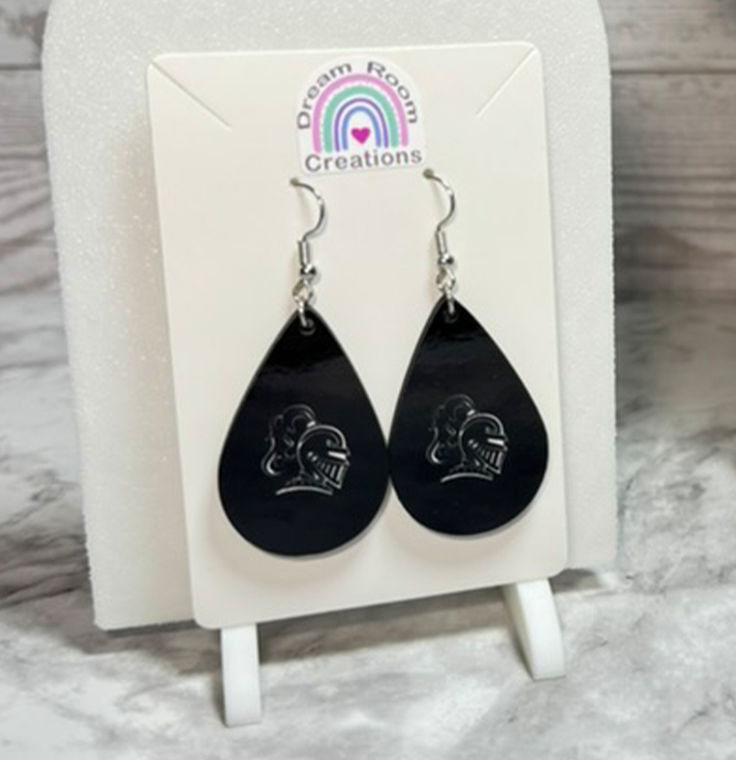 Van Buren Black Teardrop Earrings