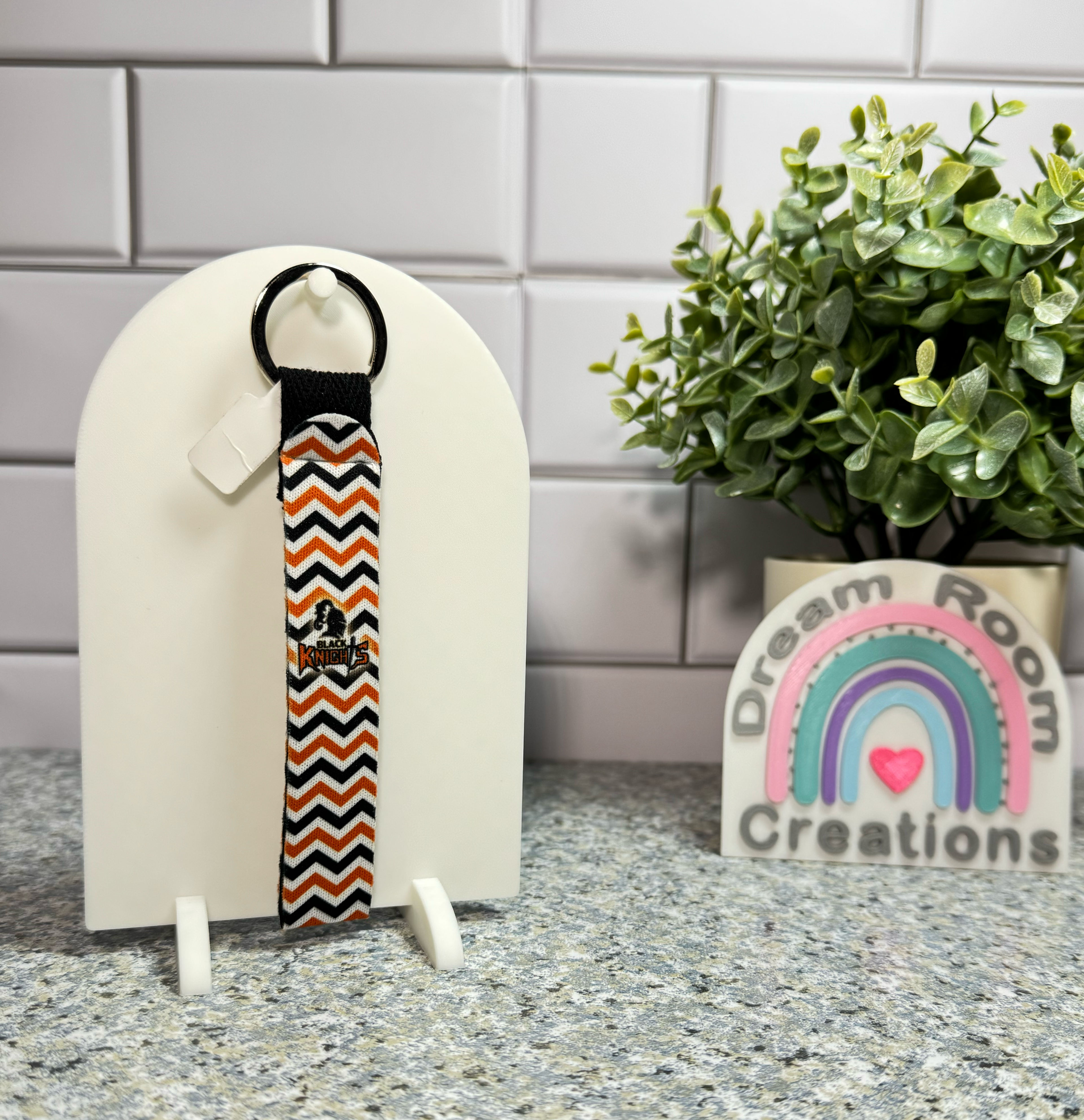 Van Buren Chevron Wrist Strap Keychain