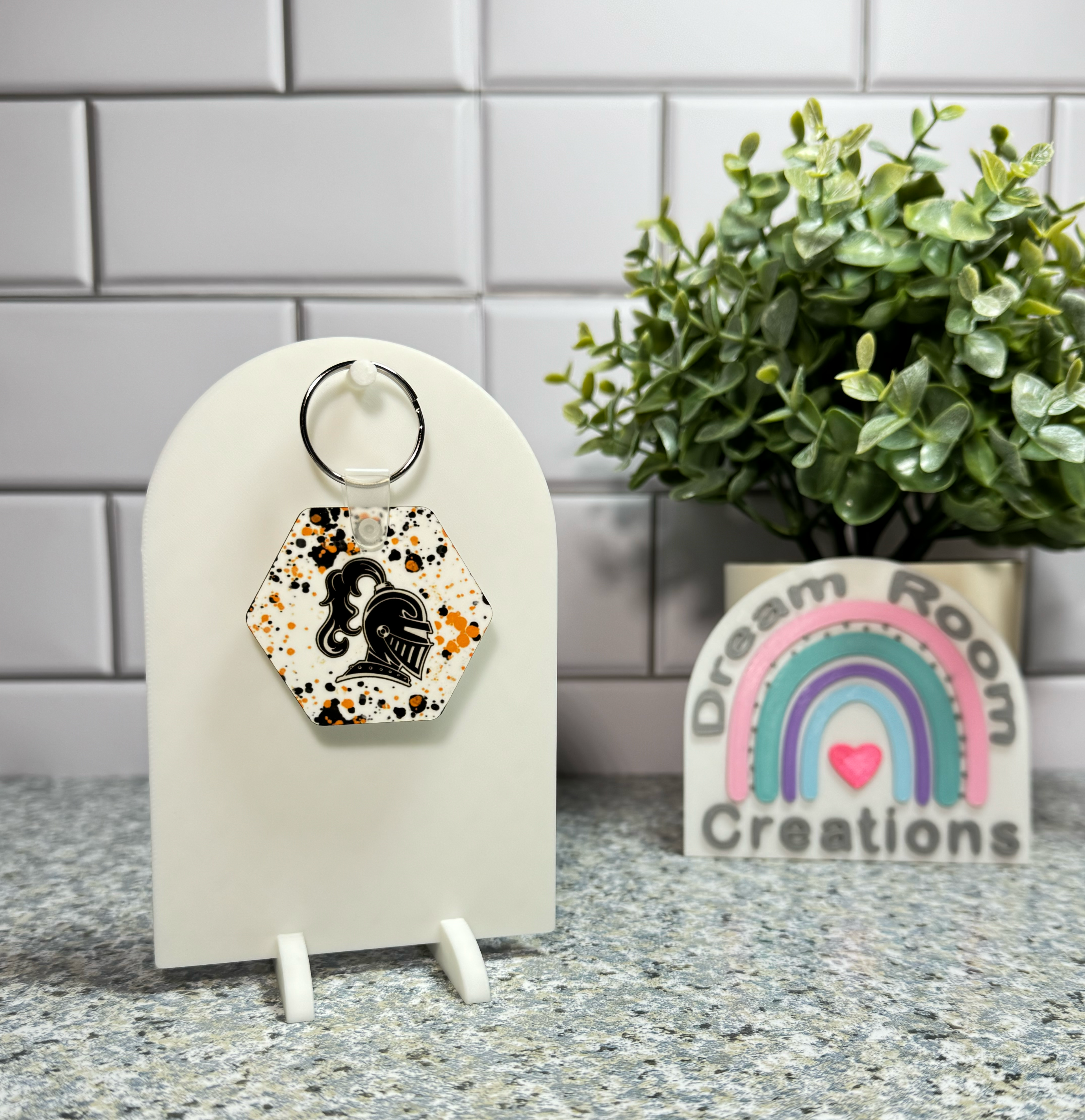 Van Buren Double Sided Hexagon Powerwash Keychain