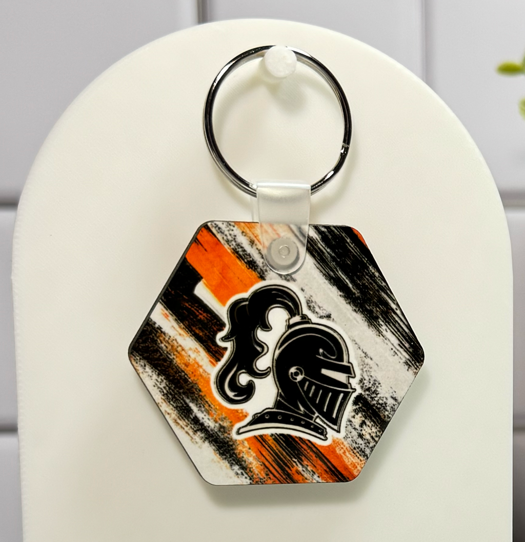 Van Buren Double Sided Hexagon Milkyway Keychain